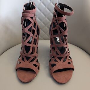 Guess Women's Strappy Heels - Mauve